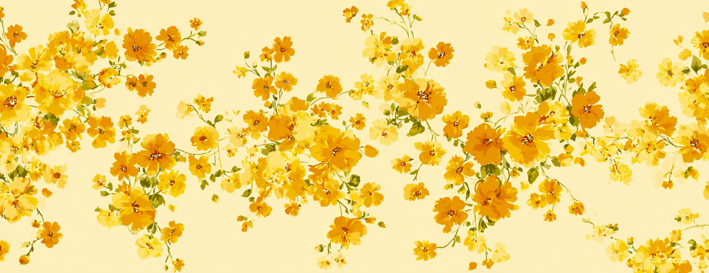 Tasse Mug Design "YELLOW FLOWERS" - Noir