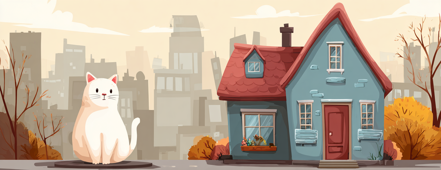 Tasse Mug Original "A CAT IN THE STREET" - Blanc