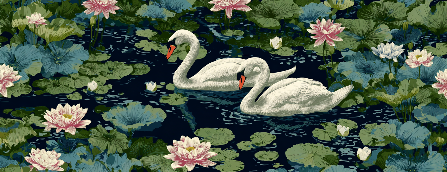 Tasse Mug Original "LES CYGNES" - Blanc / 4 couleurs au choix