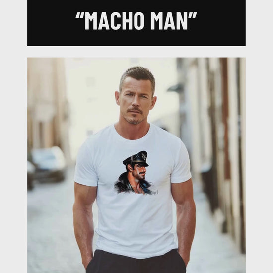 t-shirt gay macho man