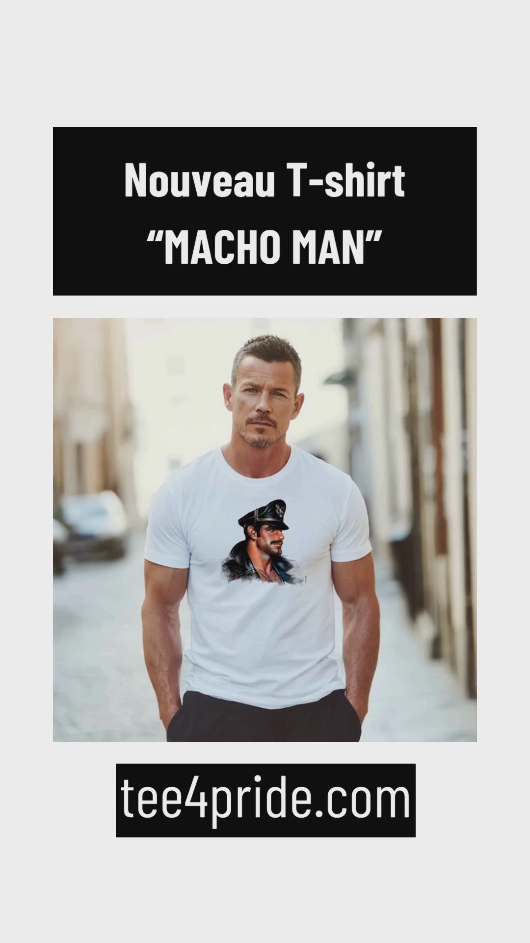 t-shirt gay macho man