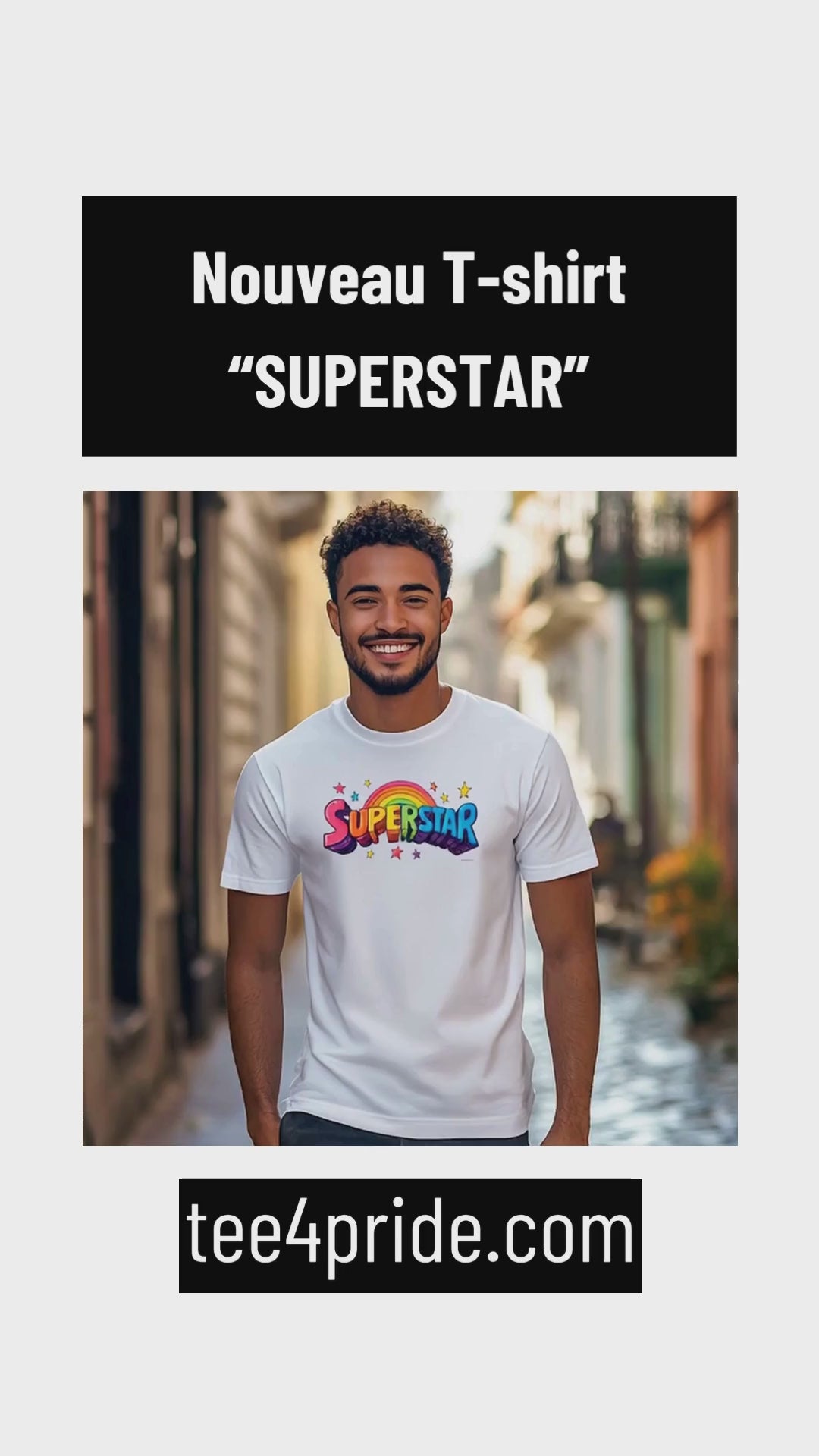 t-shirt lgbt homme superstar