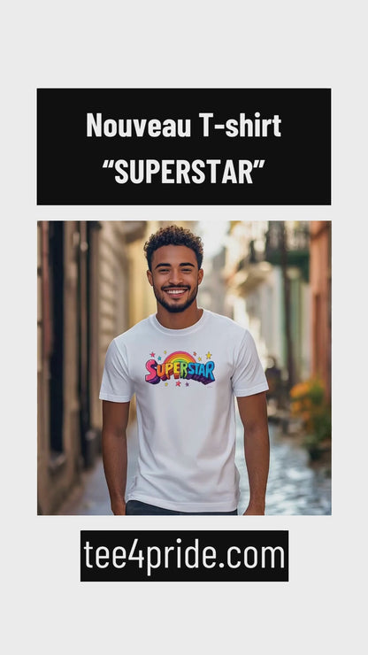 t-shirt lgbt homme superstar