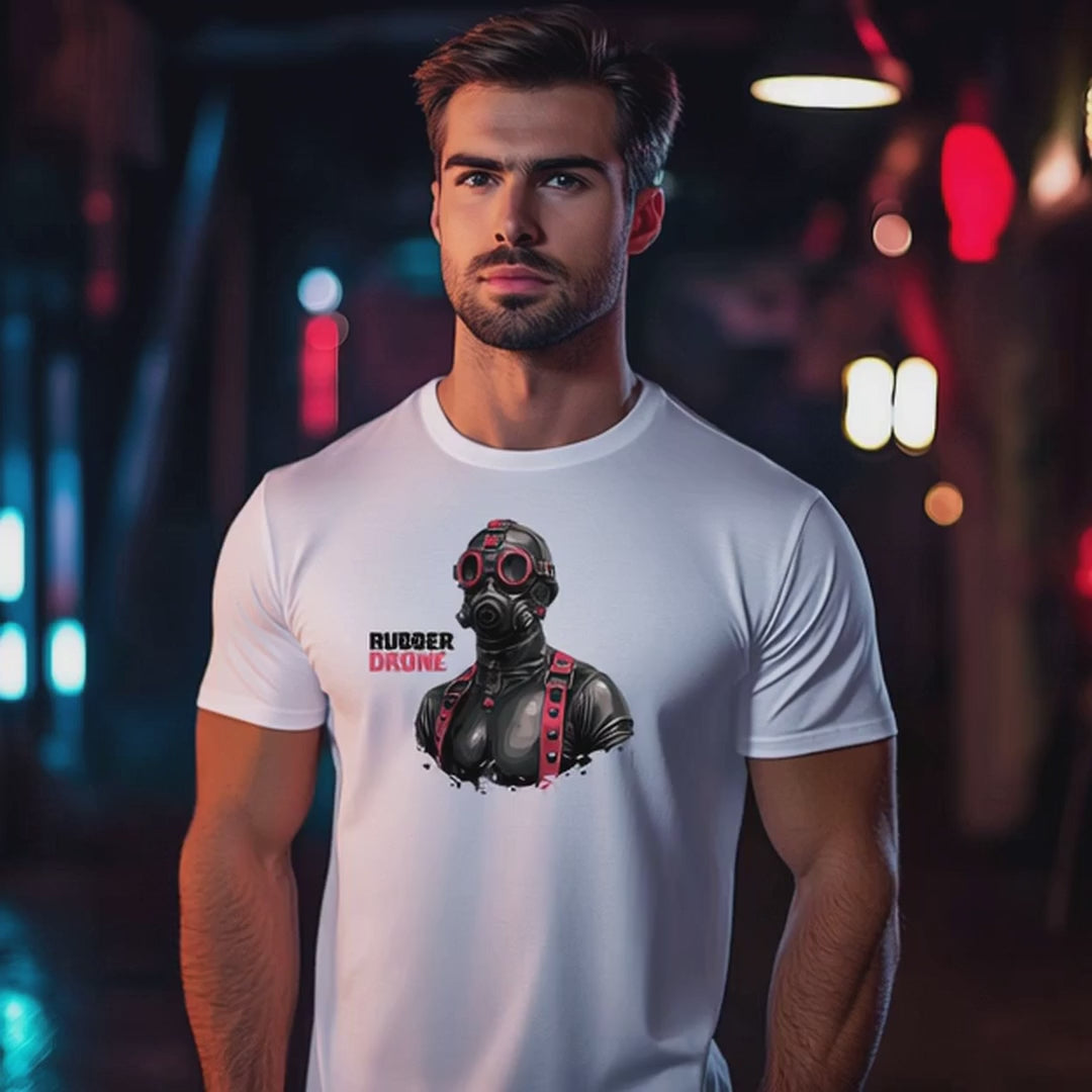 t-shirt gay latex rubber drone