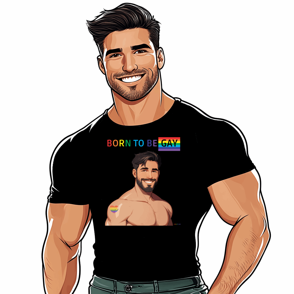 t shirt Lgbt homme fier