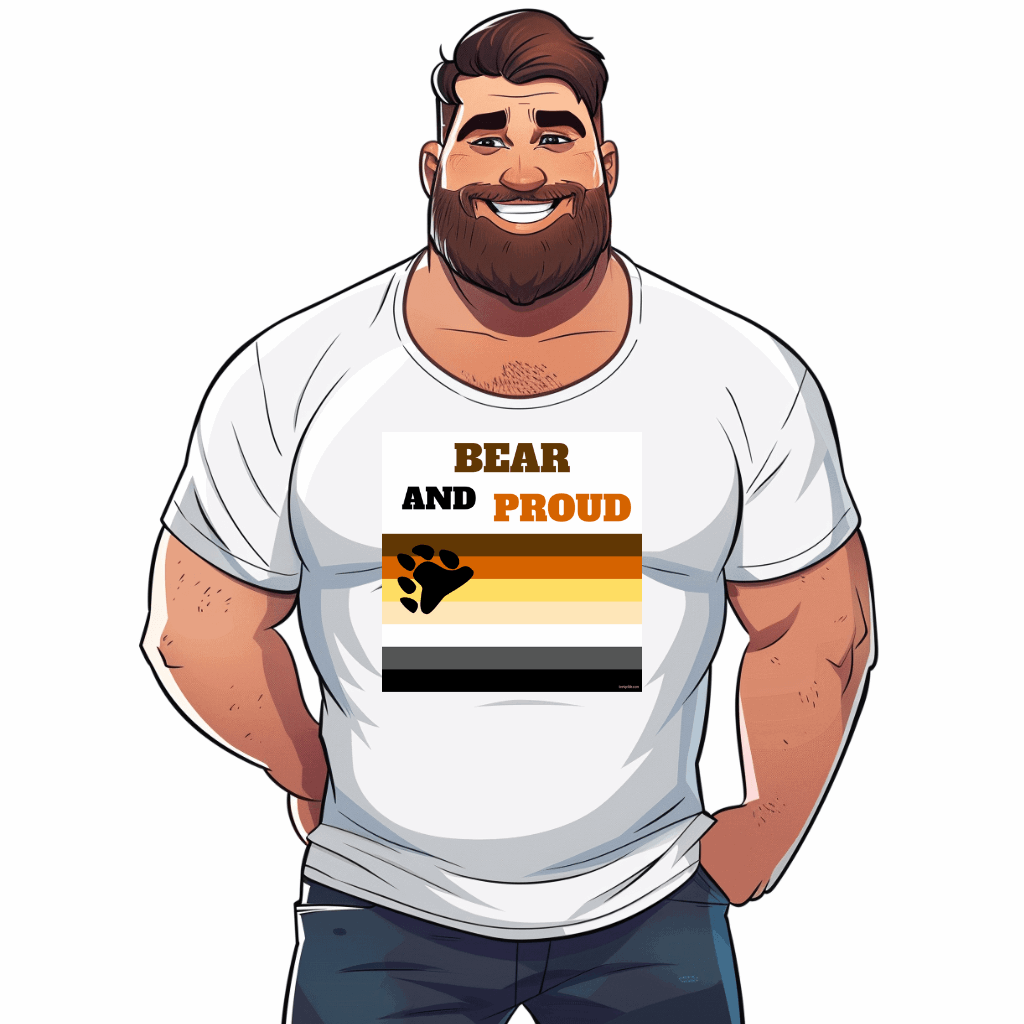 t shirt drapeau bear gay