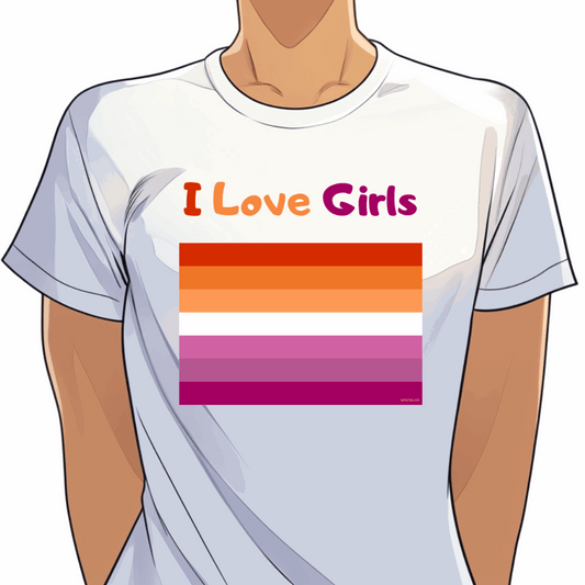 t-shirt drapeau lesbien lgbt