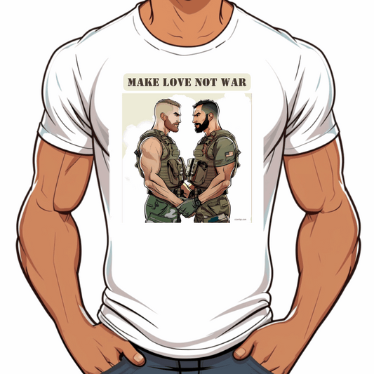 t shirt gay faites l'amour pas la guerre