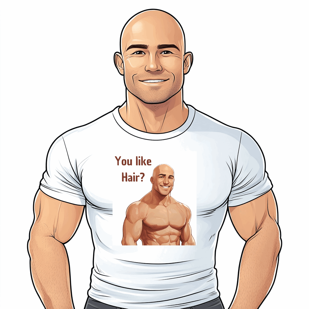 t-shirt gay sexy homme chauve