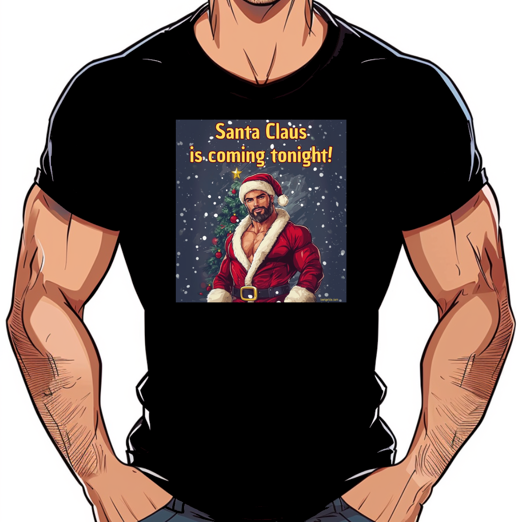 t-shirt Pere Noel sexy gay