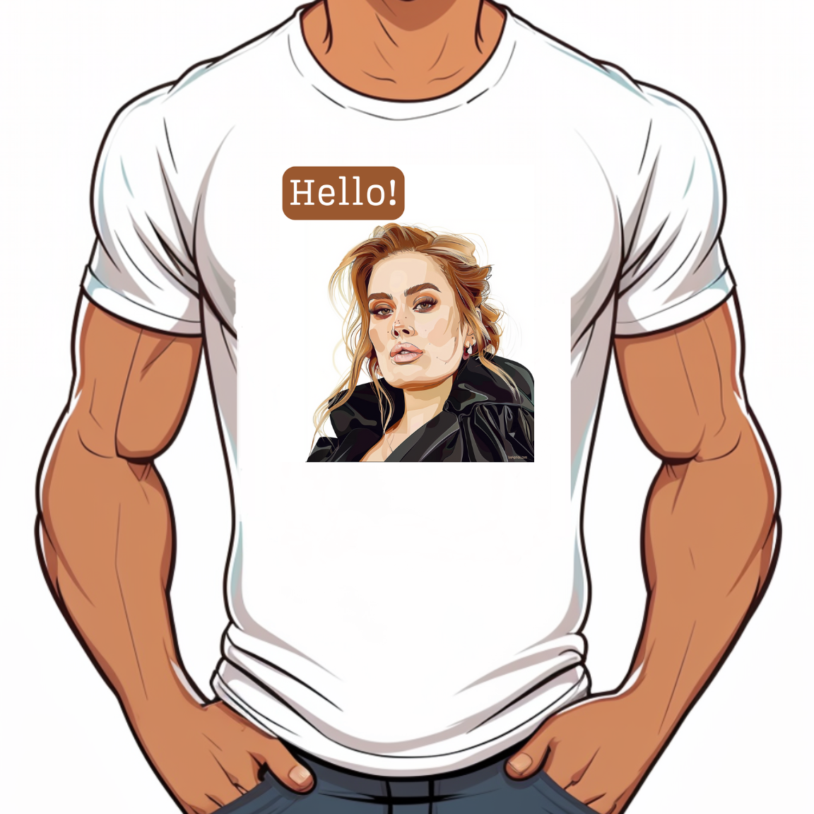 t-shirt adele lgbt hello