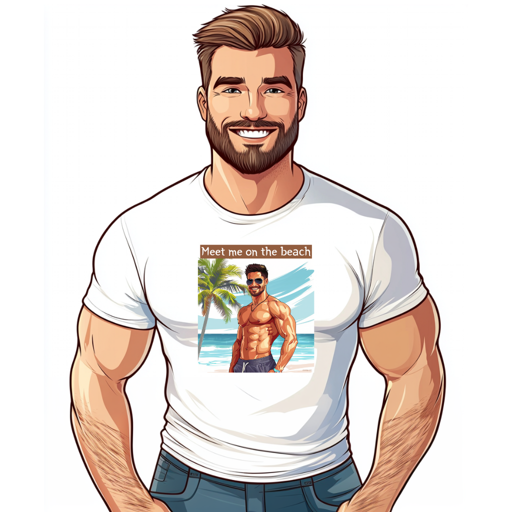 t-shirt gay sexy gay beach