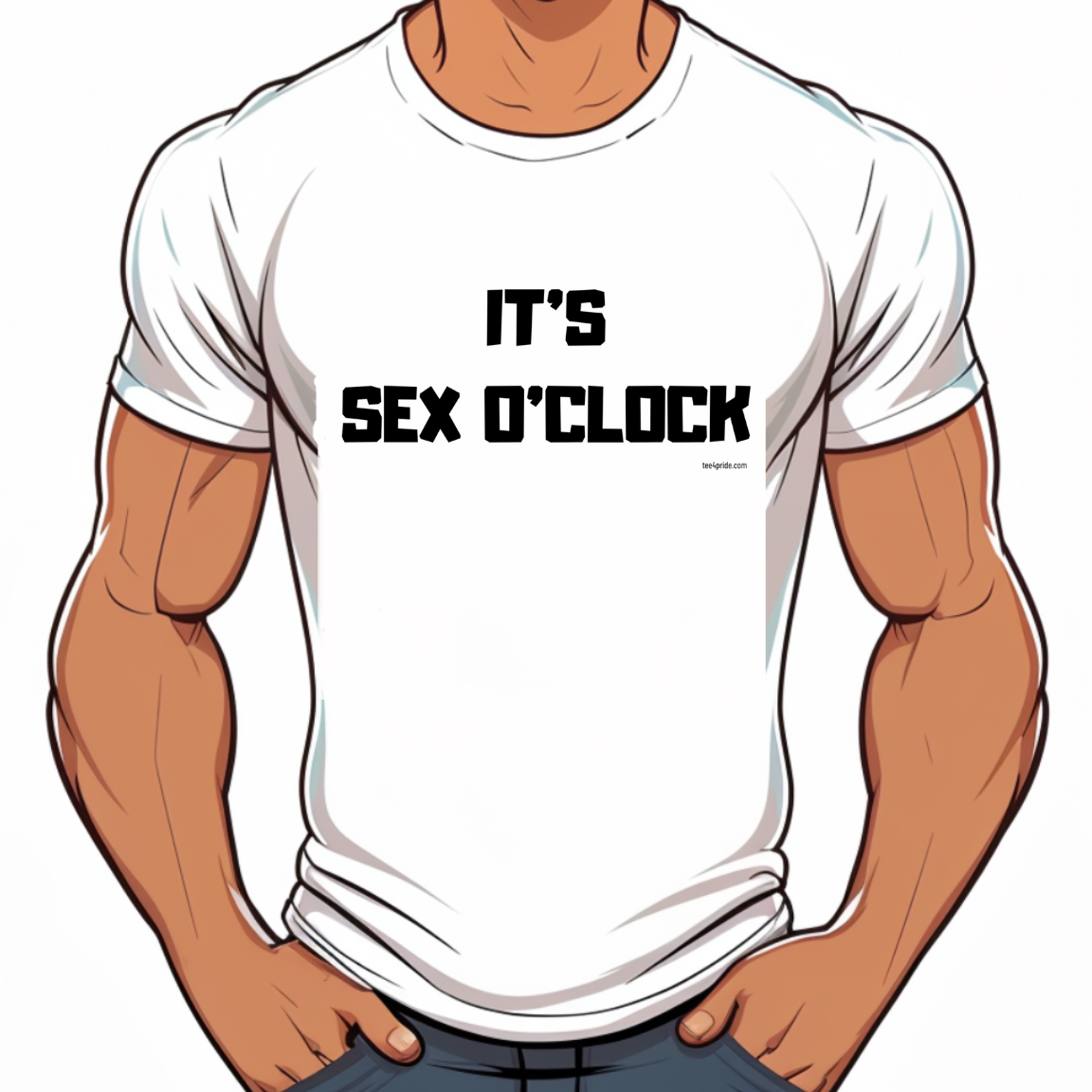 t-shirt lgbt drole sexy sex oclock