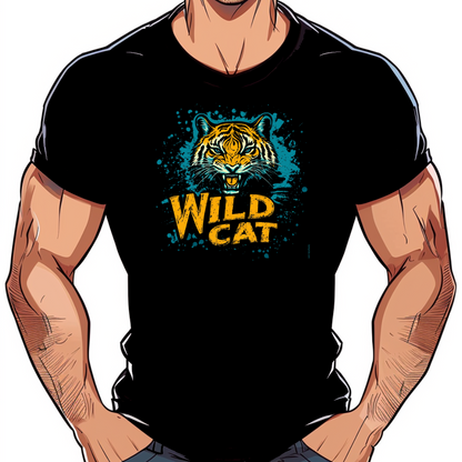 t-shirt lgbt homme wild cat