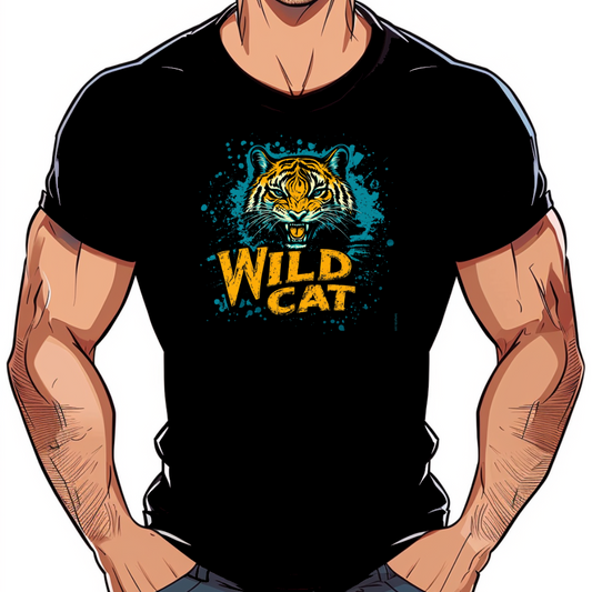 t-shirt lgbt homme wild cat