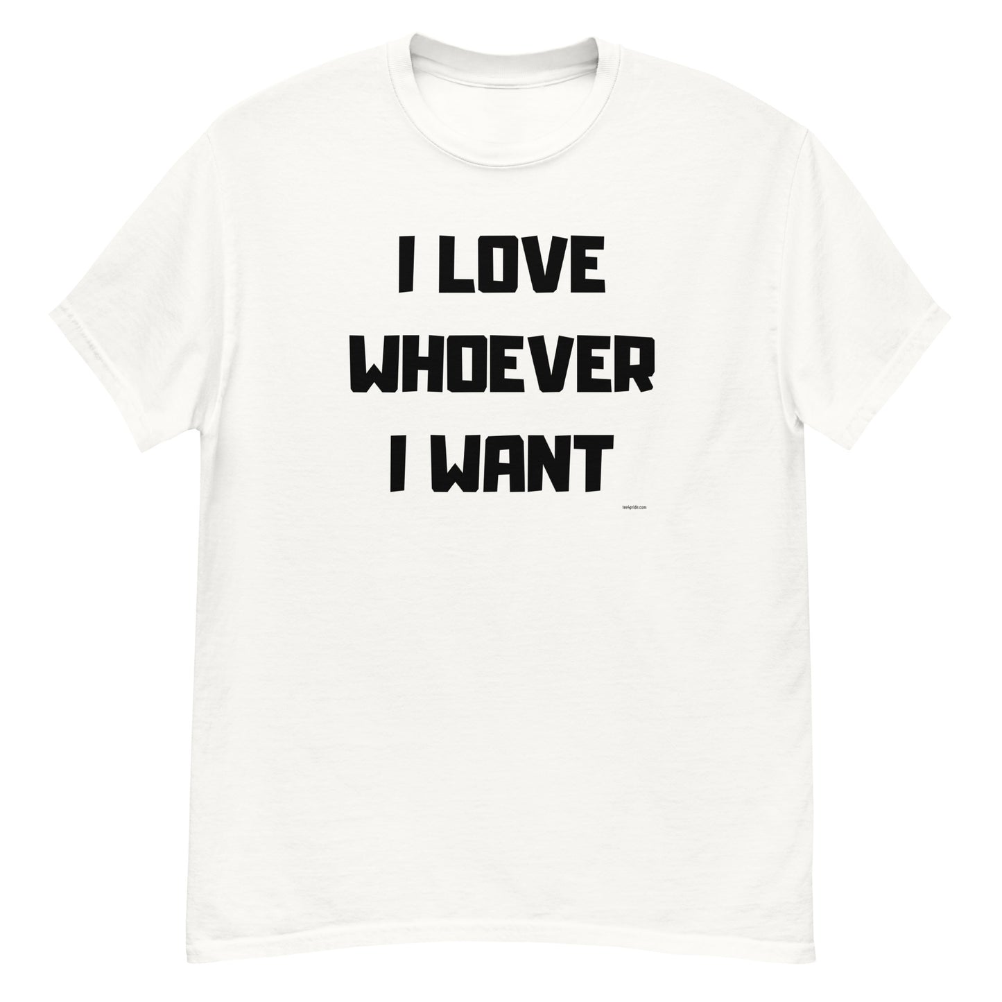 t-shirt lgbt j aime qui je veux en anglais