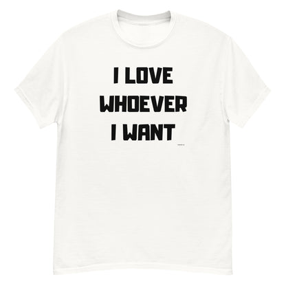 t-shirt lgbt j aime qui je veux en anglais