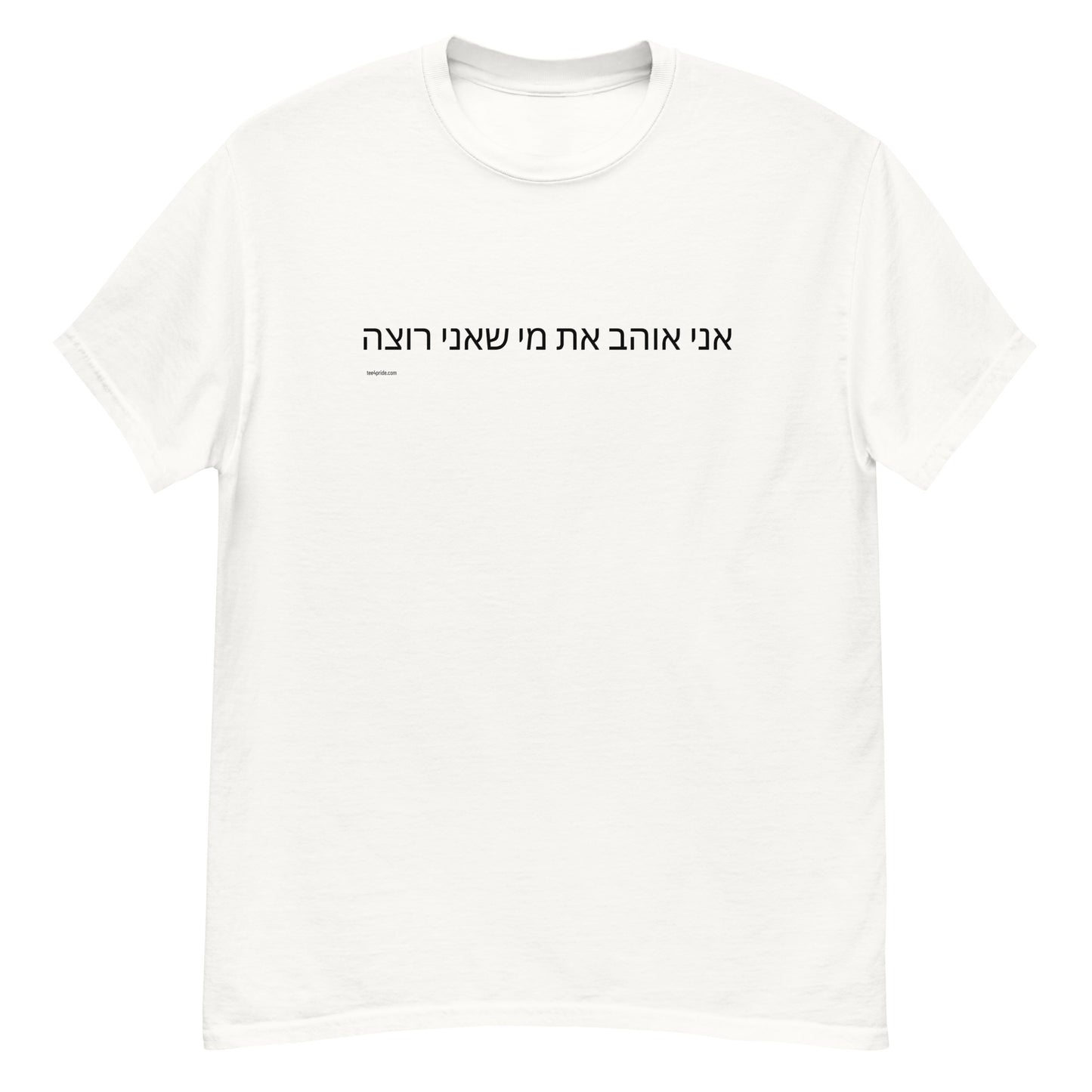 t-shirt lgbt j aime qui je veux en hebreu