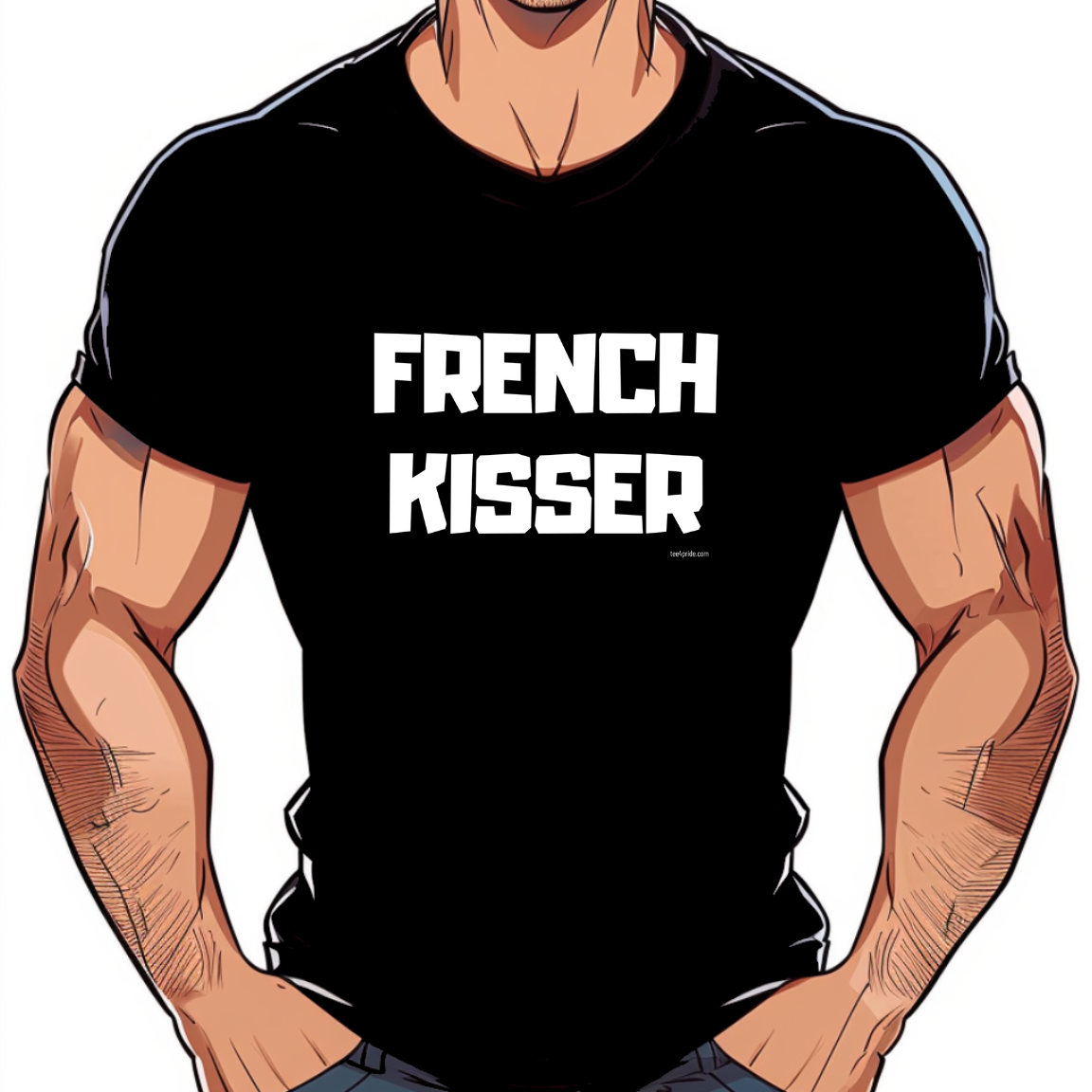 t-shirt lgbt sexy french kisser