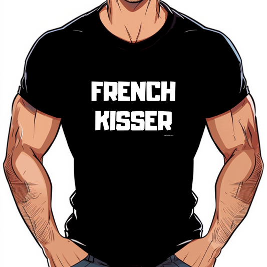 t-shirt lgbt sexy french kisser