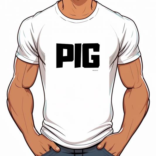 t-shirt pig gay cochon