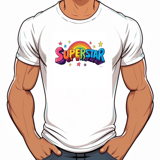 t-shirt rainbow superstar