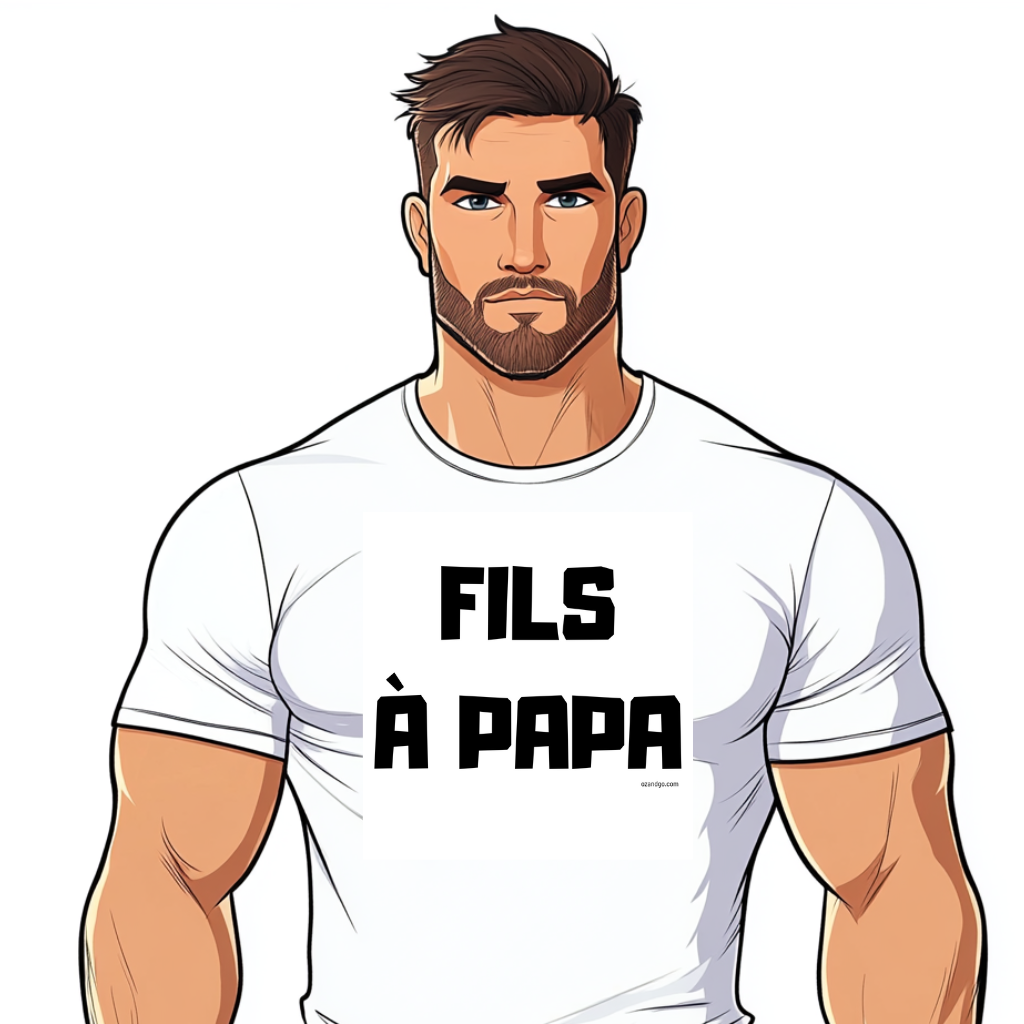 t-shirt sexy gay drole fils a papa