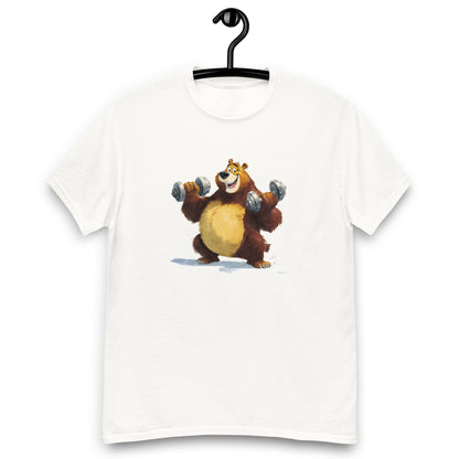 t shirt bear gym addict