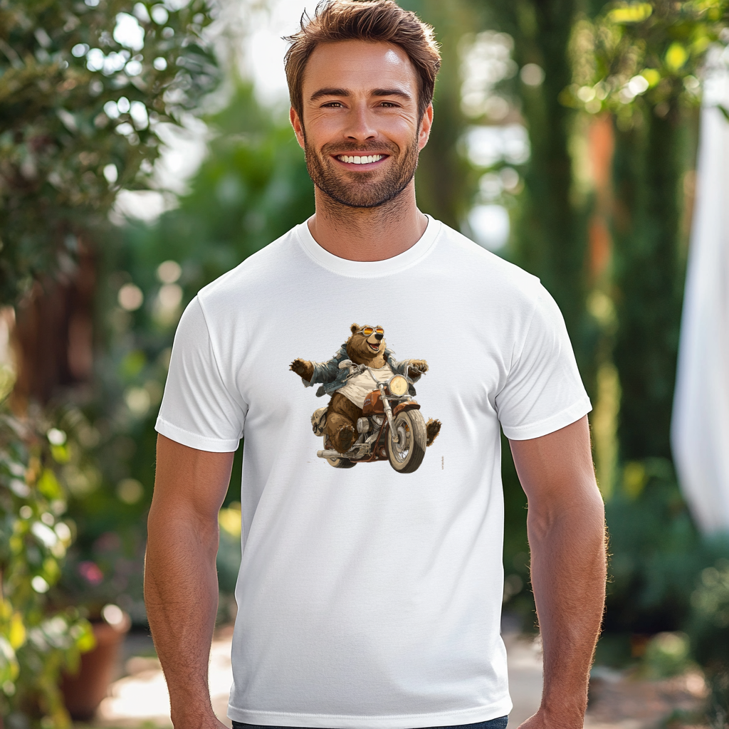 t shirt gay biker bear