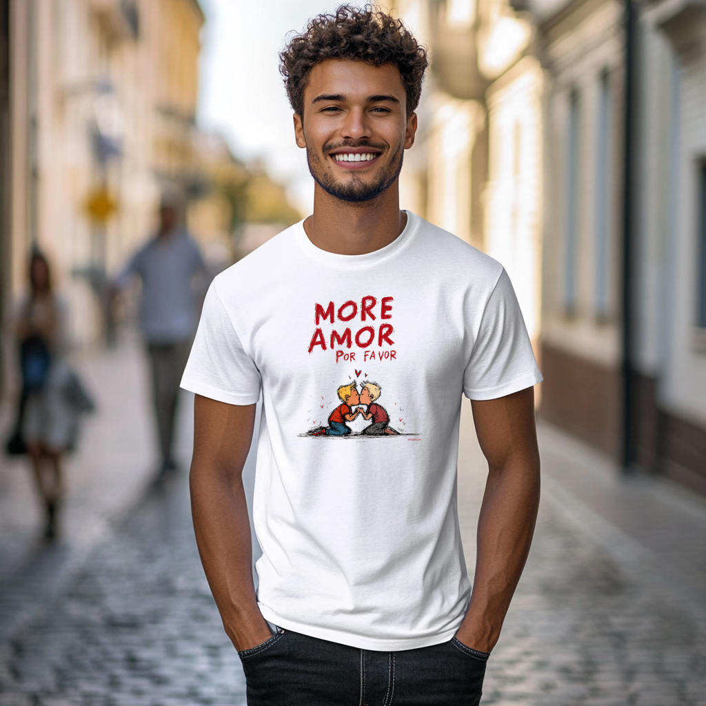 t shirt lgbt more amor por favor