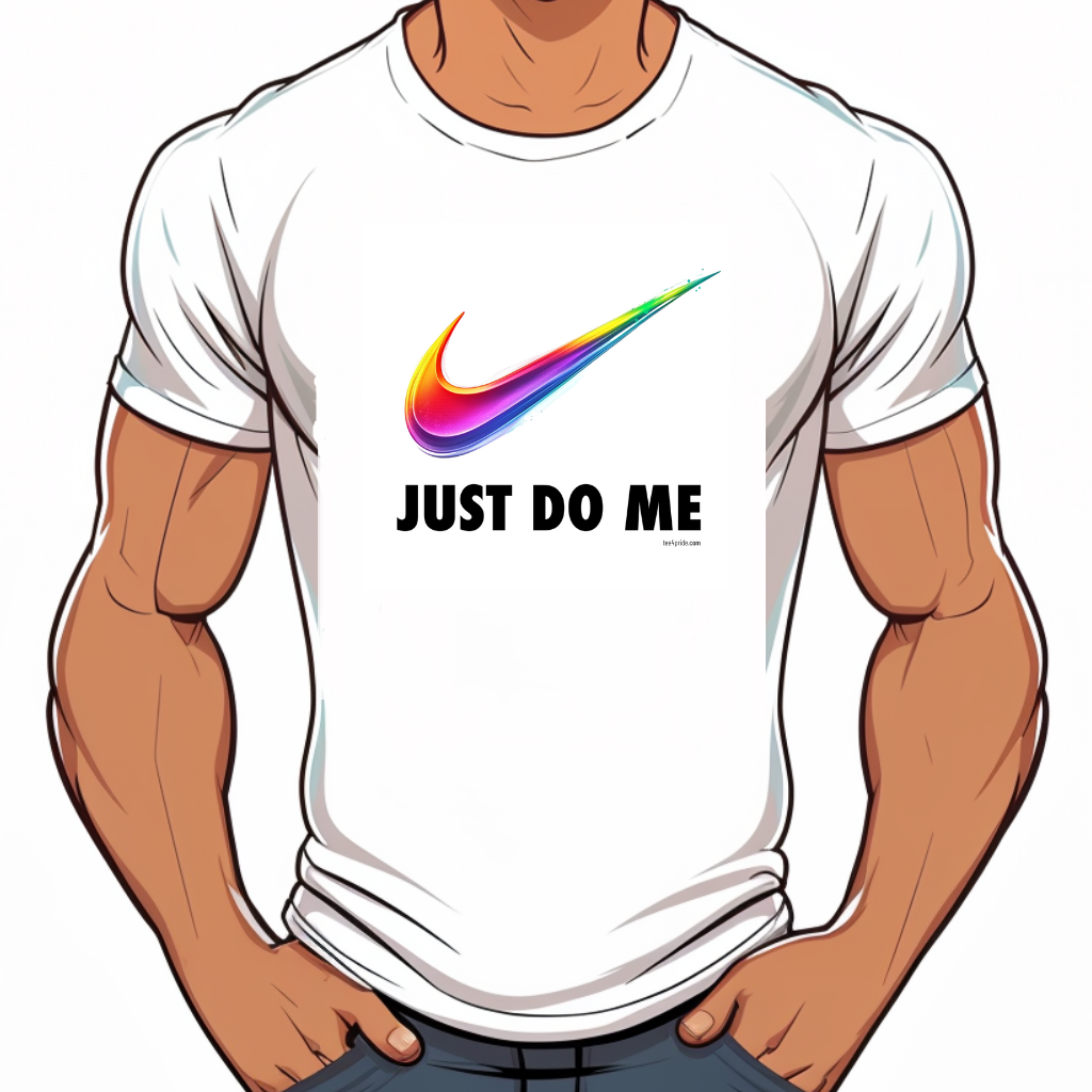 t shirt nike lgbt rainbow parodie