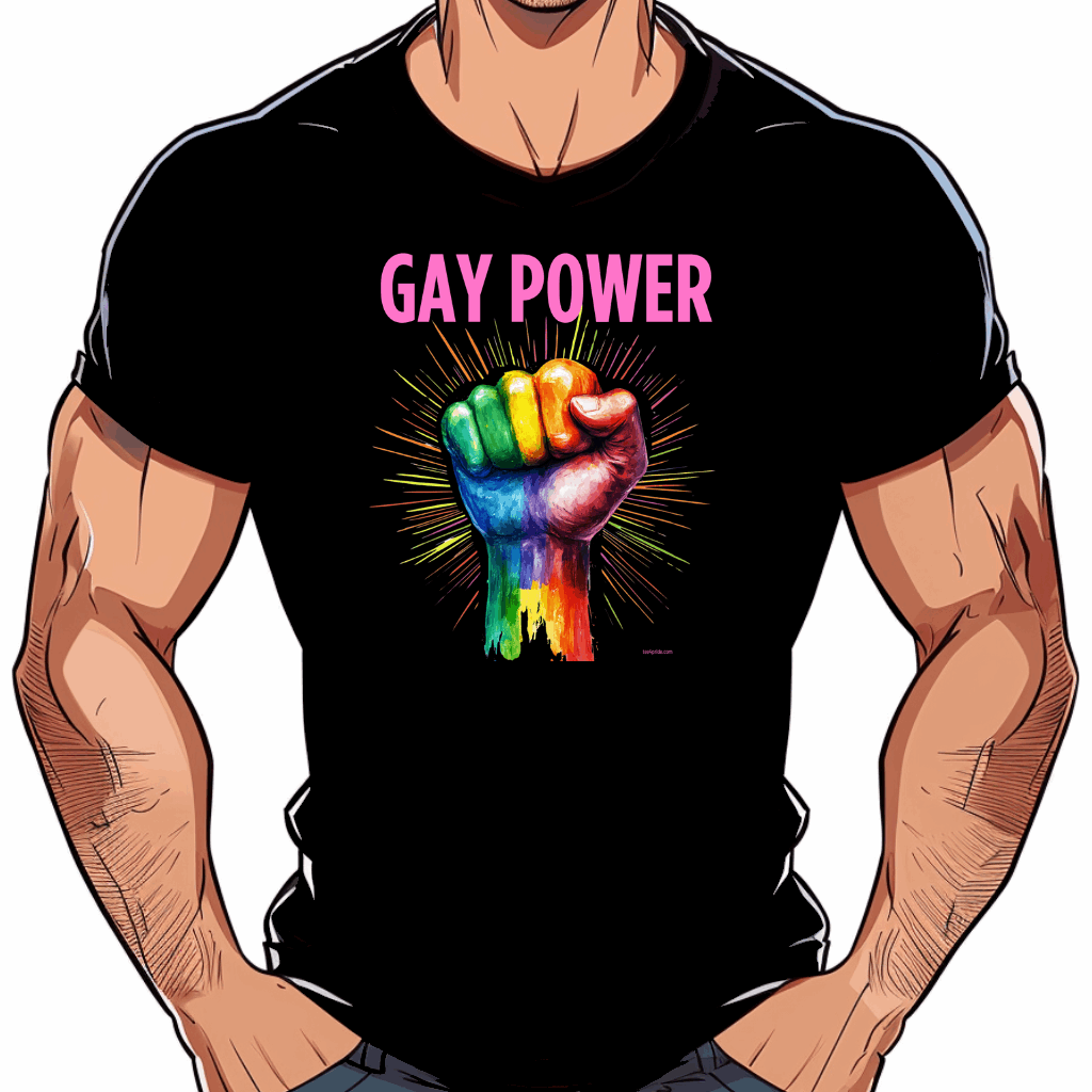 tee shirt gay power