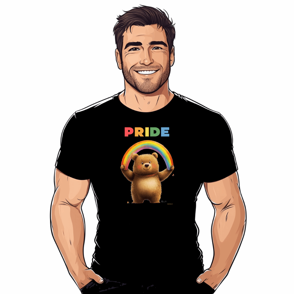 tee shirt nounours rainbow