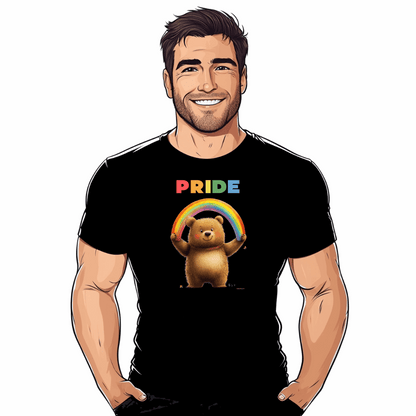 tee shirt nounours rainbow