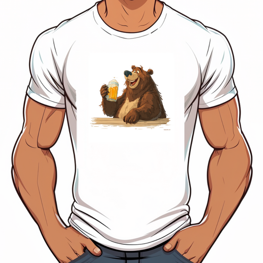 tee shirt Ours buveur de biere