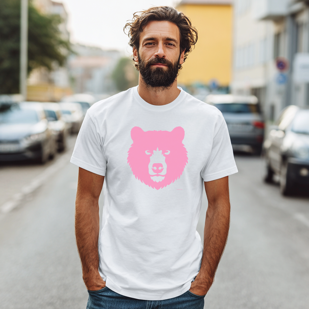 tee shirt Ours rose