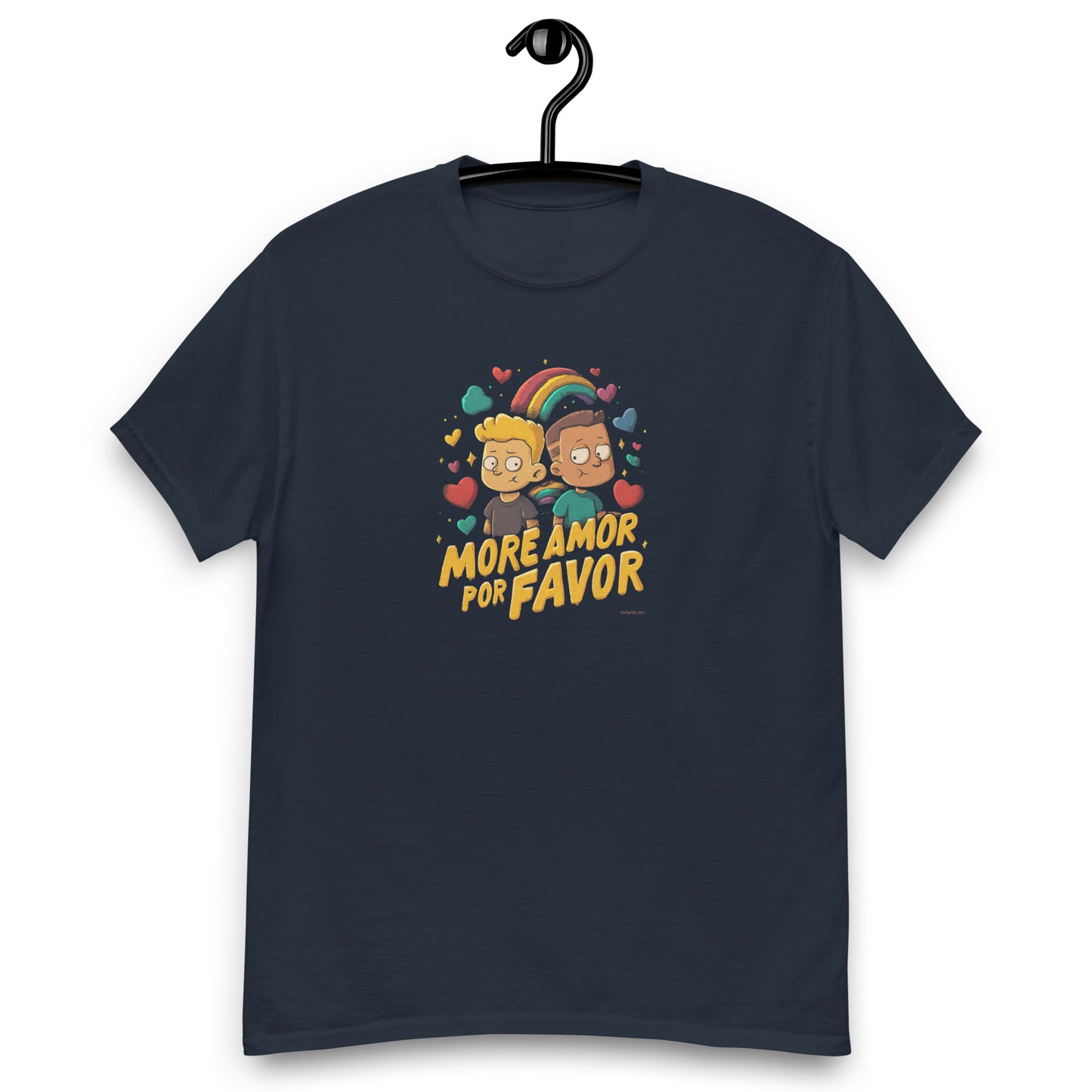 tee shirt gay pride more amor por favor