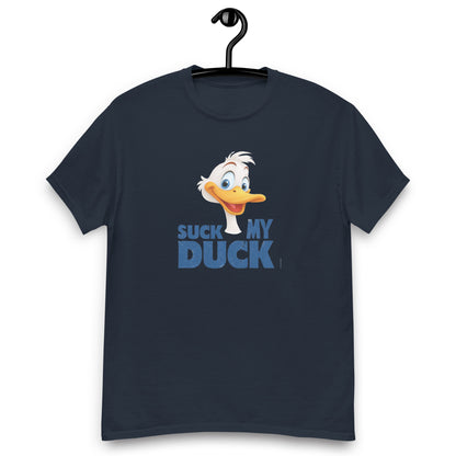 tee shirt lgbt homme suck my duck bleu