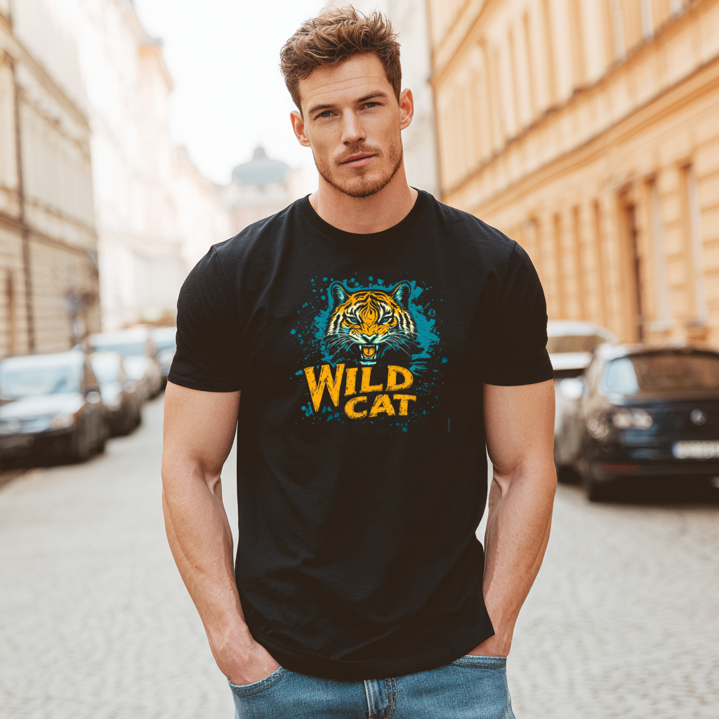 tee shirt lgbt homme wild cat