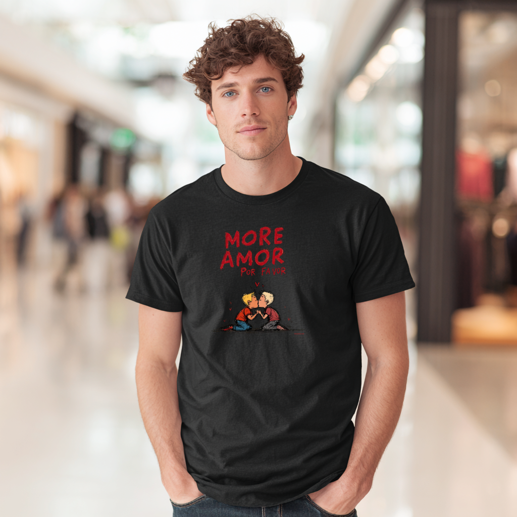 tee shirt lgbt more amor por favor