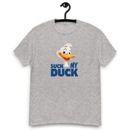 teeshirt lgbt homme suck my duck bleu