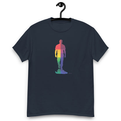 tshirt Lgbt Homme rainbow bleu