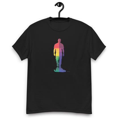 tshirt Lgbt Homme rainbow noir