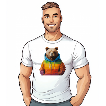 tshirt bear arc en ciel