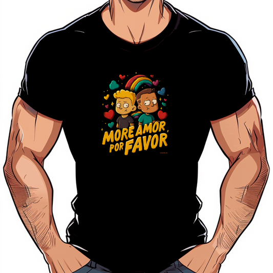 tshirt gay pride more amor por favor