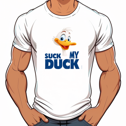 tshirt lgbt homme suck my duck bleu