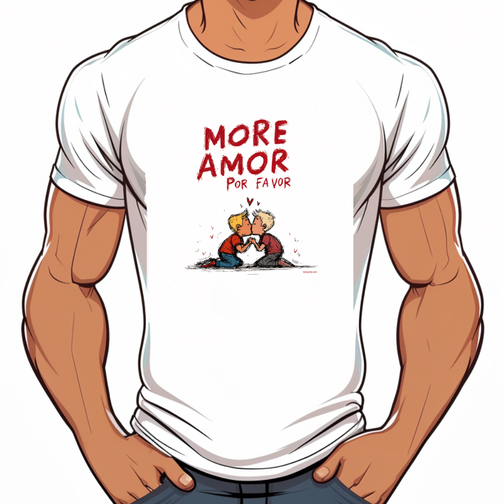 tshirt lgbt more amor por favor